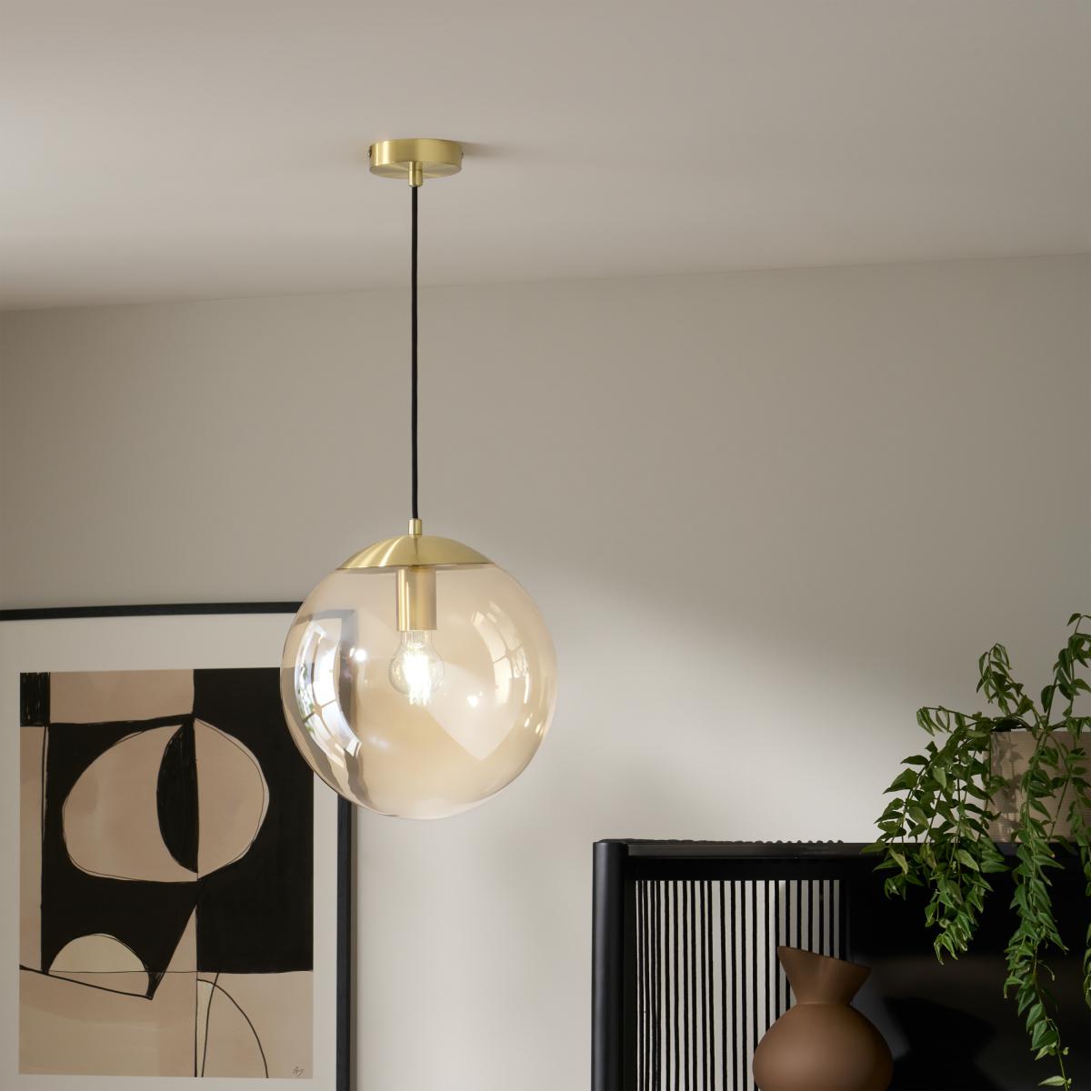 Turenne Ceiling Light, Champagne Glass & Brushed Brass – image 9