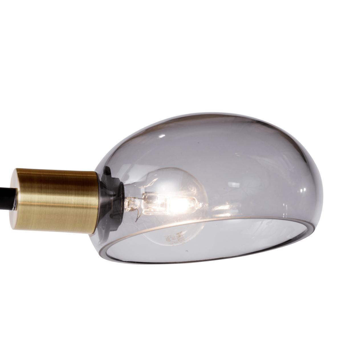 Tangle Chandelier Pendant 3 Lights, Matt Black, Smoke Grey and Antique Brass – image 7