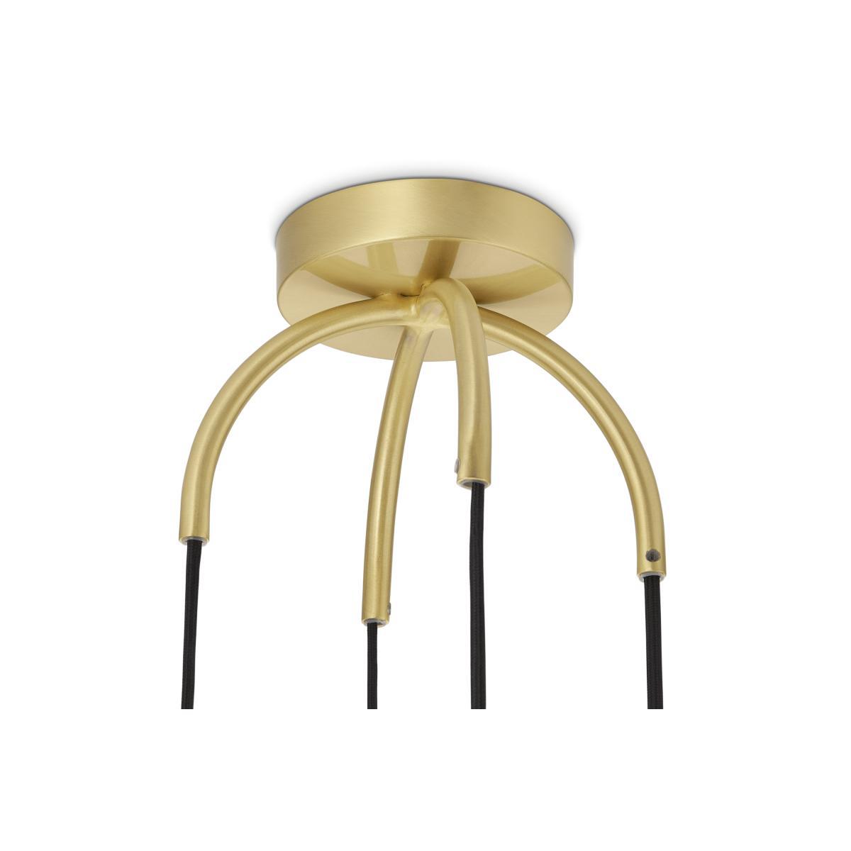 Cher Cluster Pendant Lamp, Textured Glass & Brass – image 6