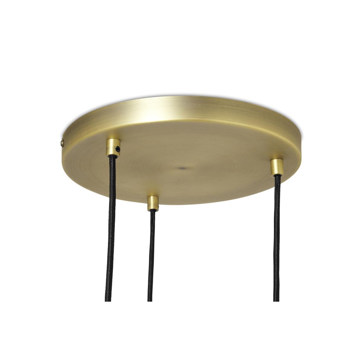 Julia 3 Light Cluster Chandelier Pendant, Tortoiseshell Glass & Brass – image 6