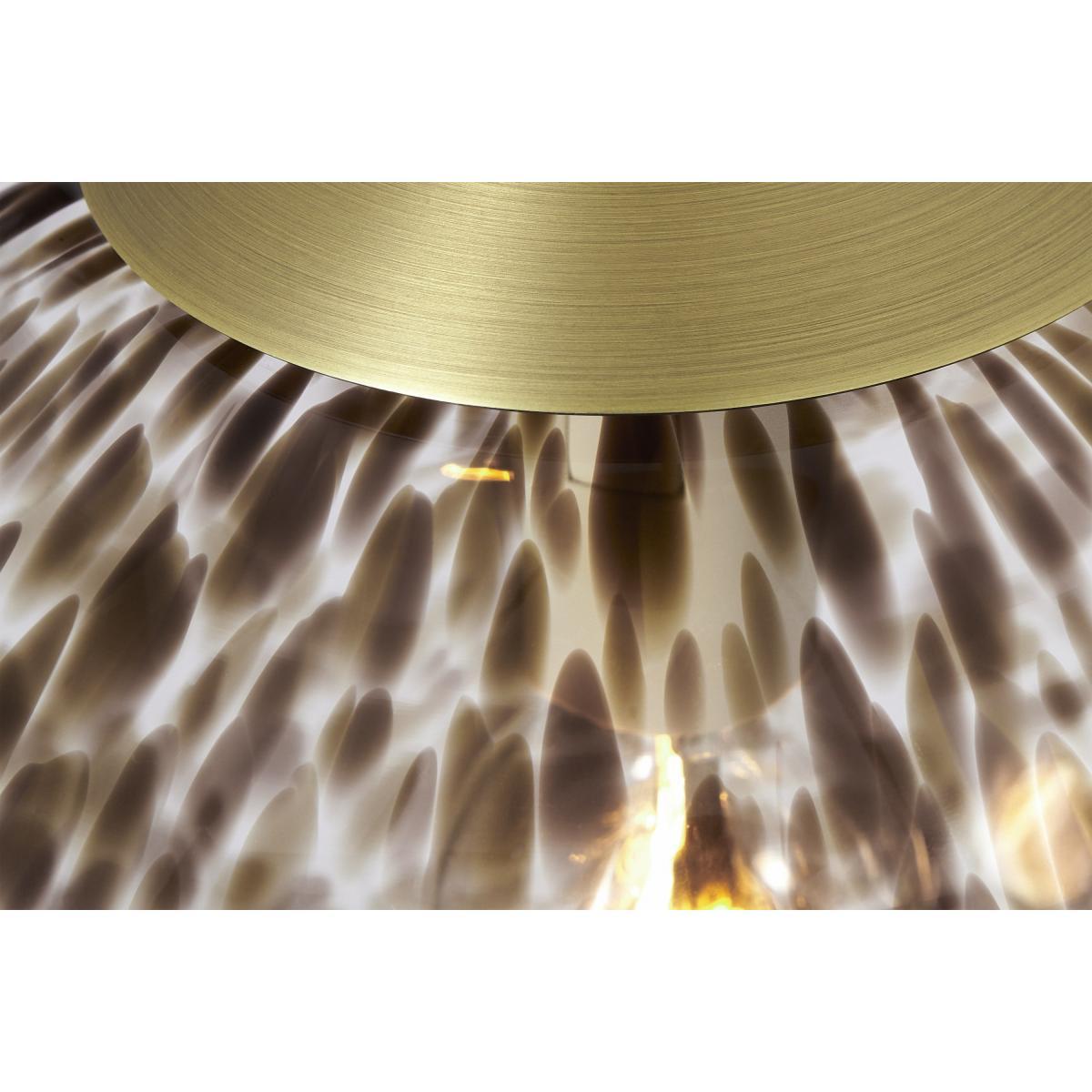 Julia 3 Light Cluster Chandelier Pendant, Tortoiseshell Glass & Brass – image 7
