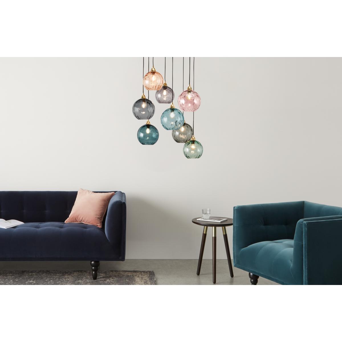 Ilaria Extra Large Cluster Pendant, Multicolour & Brass – image 3