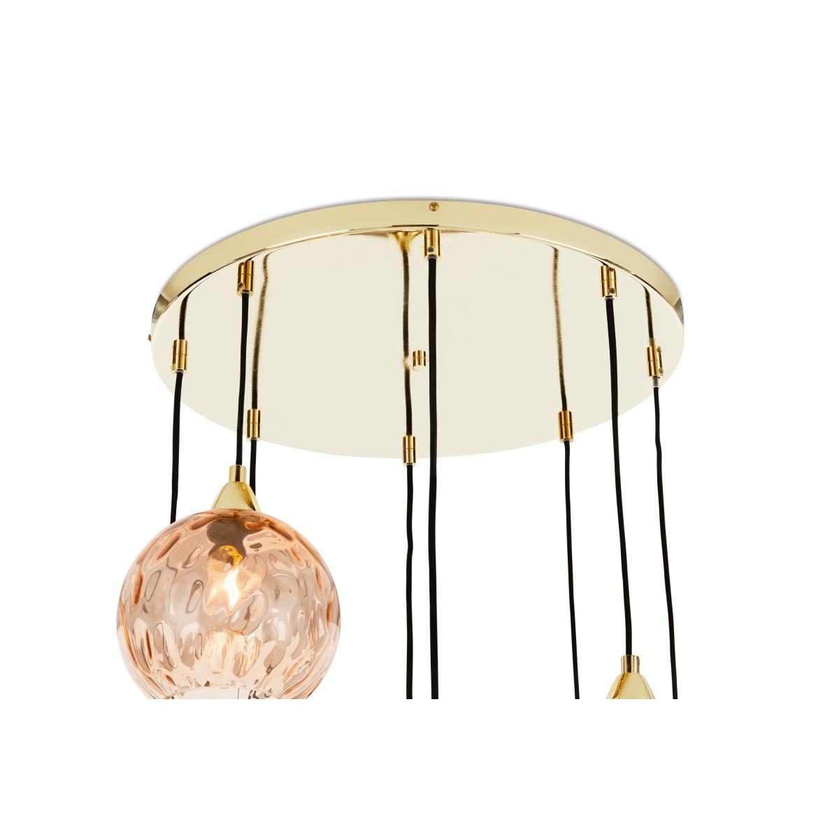 Ilaria Extra Large Cluster Pendant, Multicolour & Brass – image 4