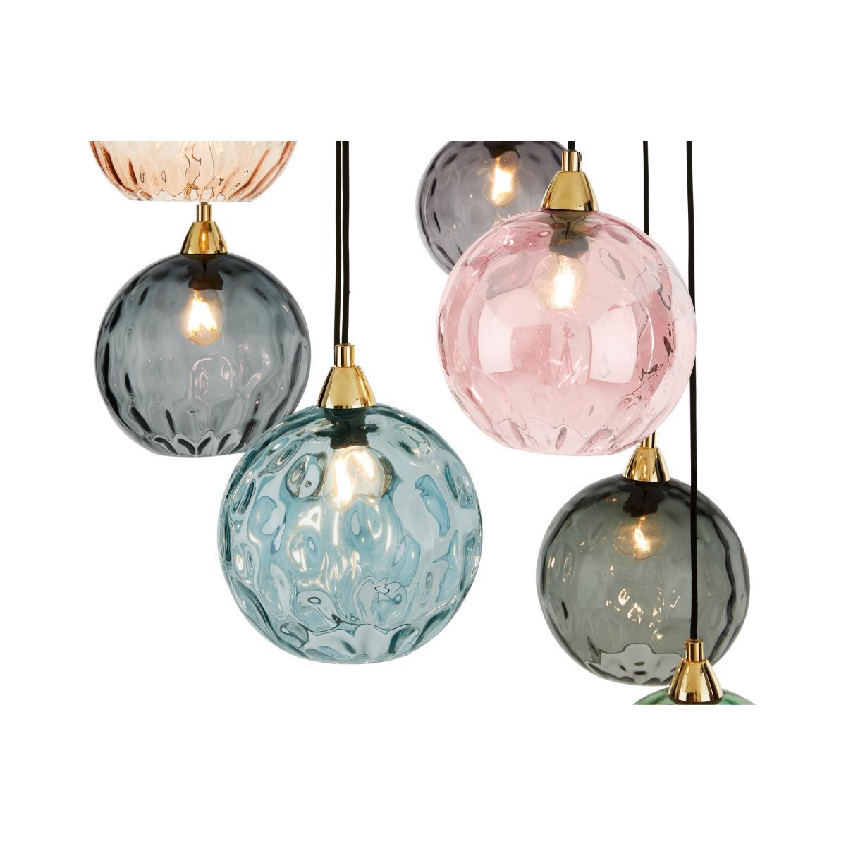 Ilaria Extra Large Cluster Pendant, Multicolour & Brass – image 5