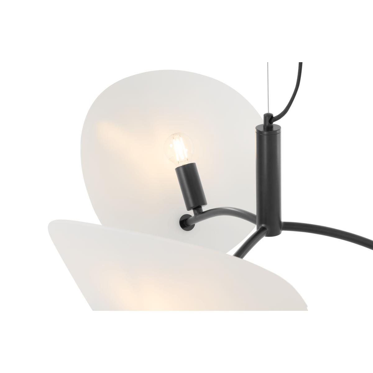 Folio Chandelier Ceiling Light, Black & Frosted Glass – image 6