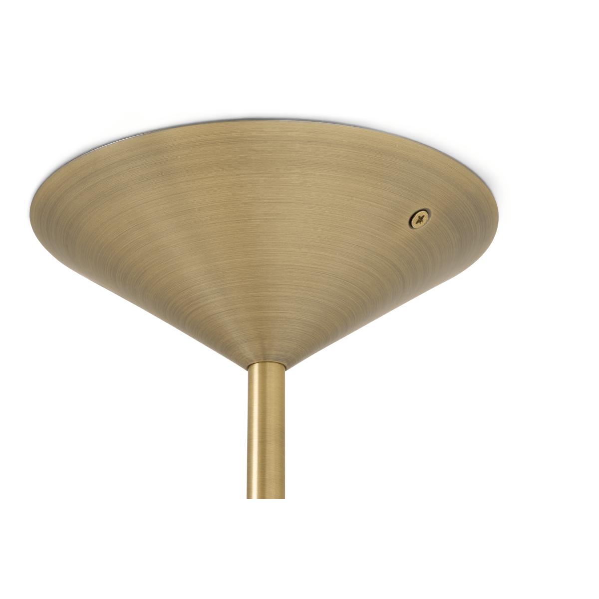 Lori Flush Ceiling Light, Frosted Glass & Brass – image 6