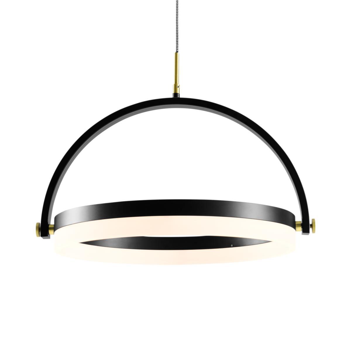 Franz LED Pendant, Matt Black and Brushed Brass – image 2