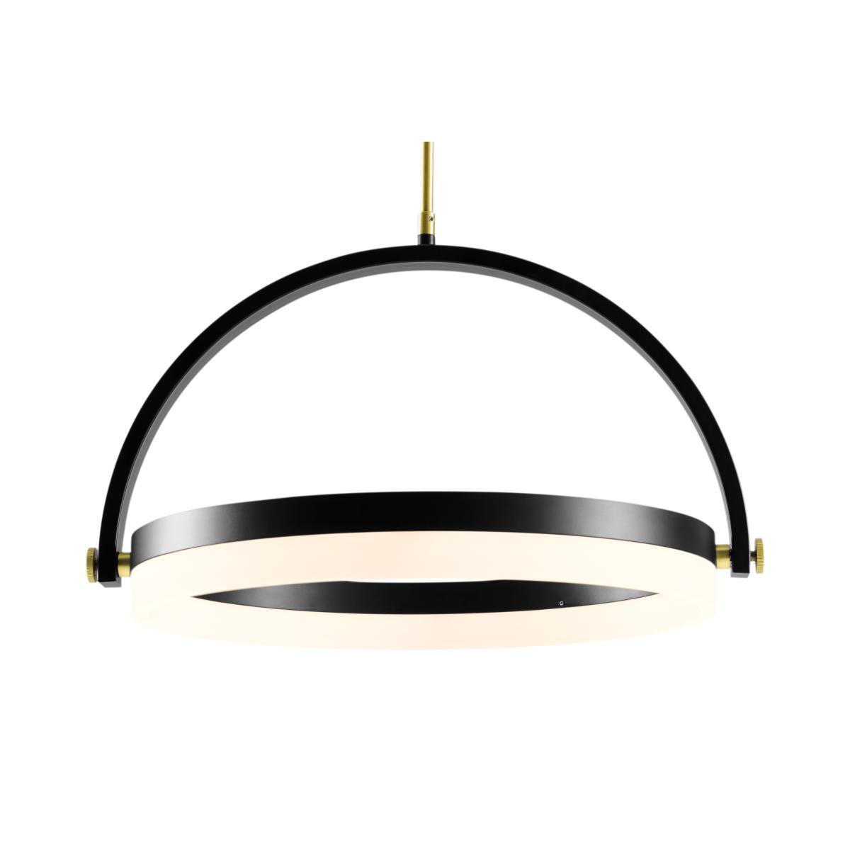 Franz LED Pendant, Matt Black and Brushed Brass – image 3