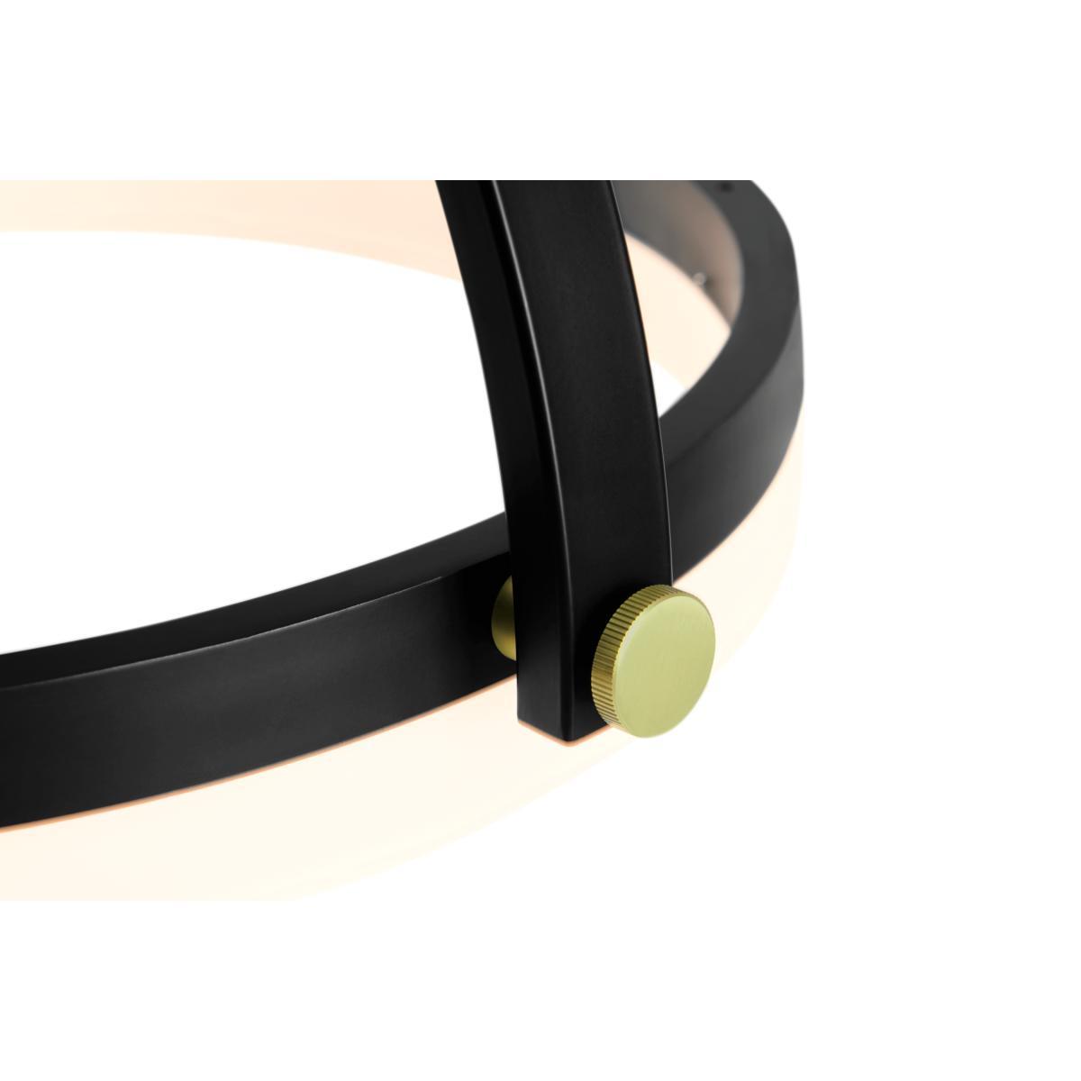 Franz LED Pendant, Matt Black and Brushed Brass – image 5