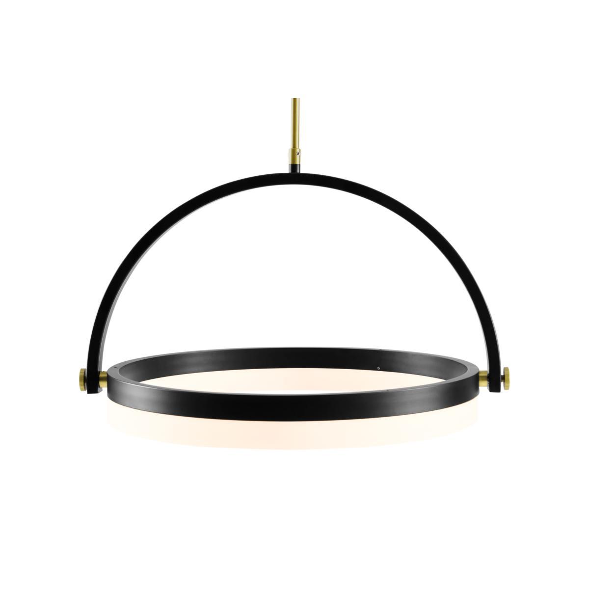 Franz LED Pendant, Matt Black and Brushed Brass – image 6
