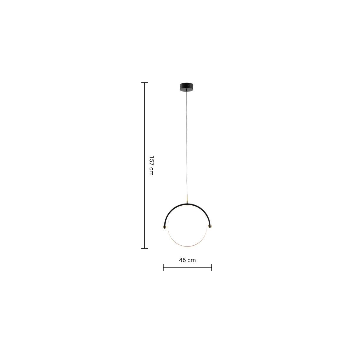 Franz LED Pendant, Matt Black and Brushed Brass – image 8