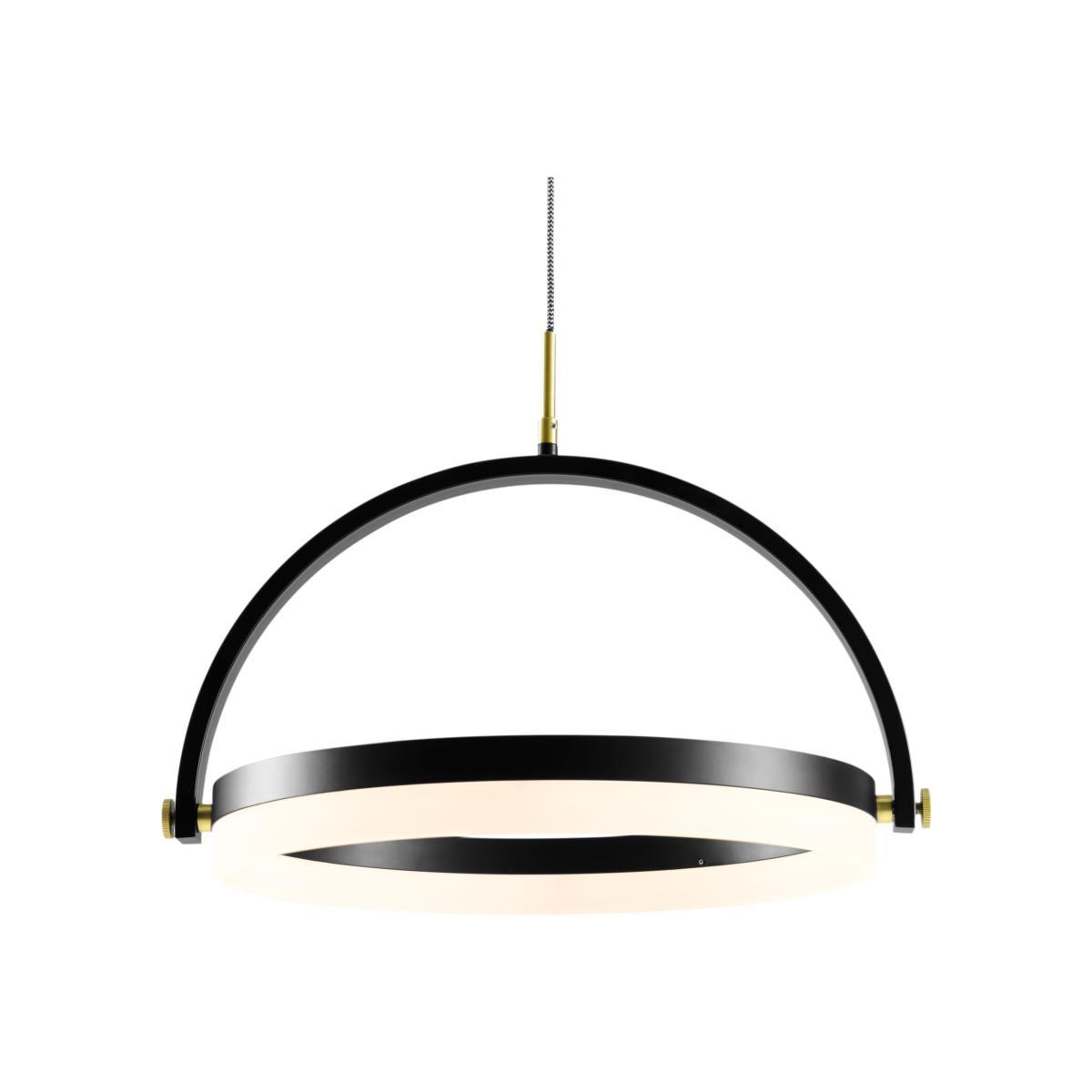 Franz LED Pendant, Matt Black and Brushed Brass – image 1
