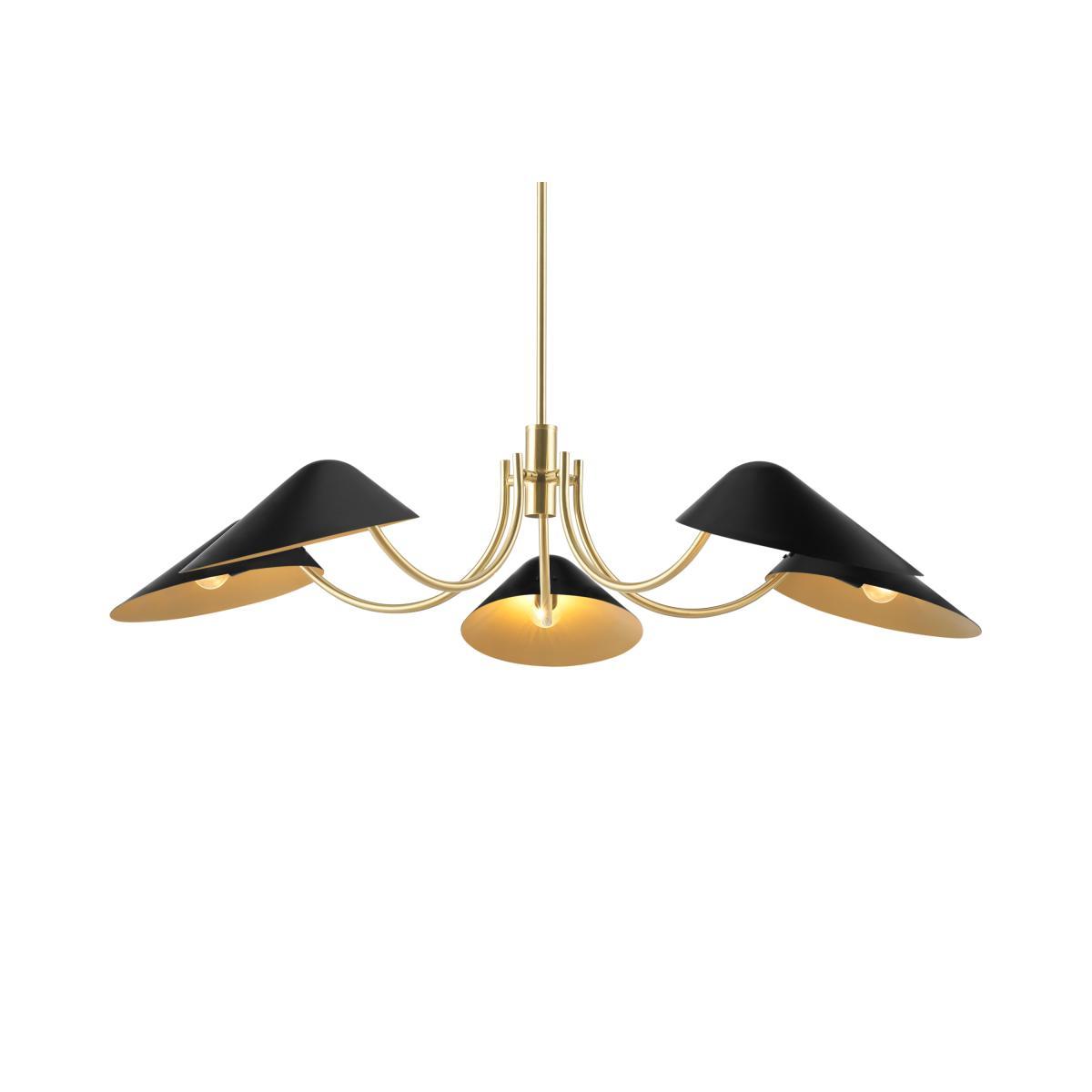 Ayo Chandelier Lamp, Black & Brass – image 2