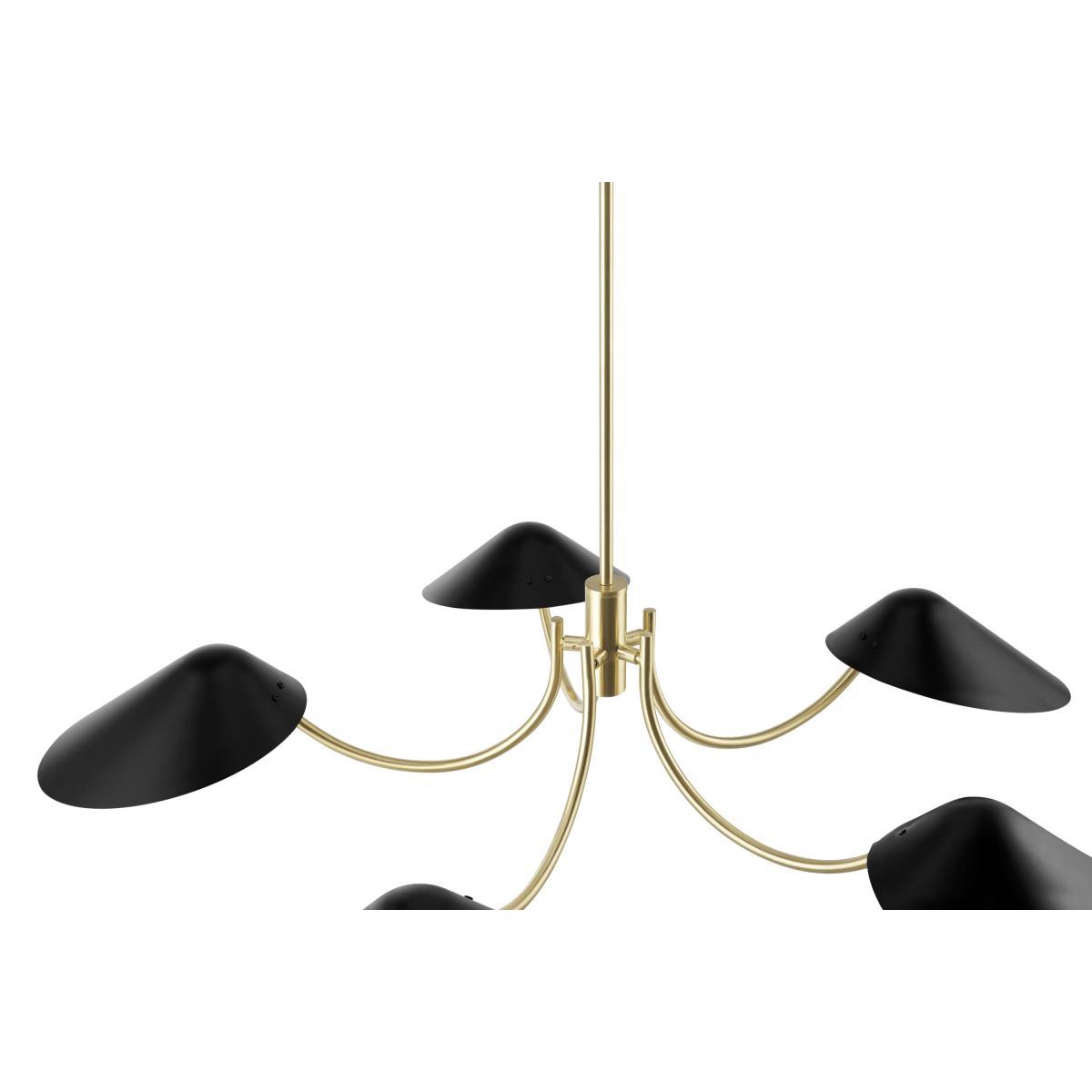 Ayo Chandelier Lamp, Black & Brass – image 5