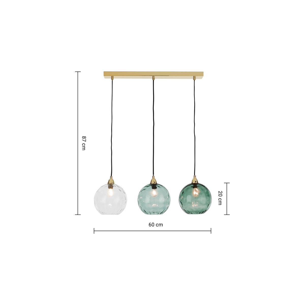 Ilaria Diner Pendant, Blue Multi & Brass – image 7