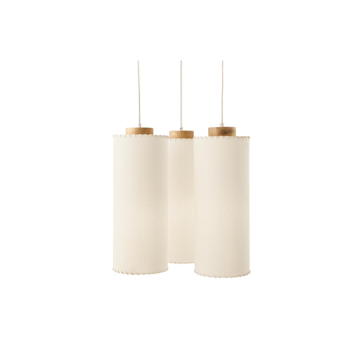 Neutra Cluster Pendant Lamp, Natural Stain Wood & Textured Fabric – image 2