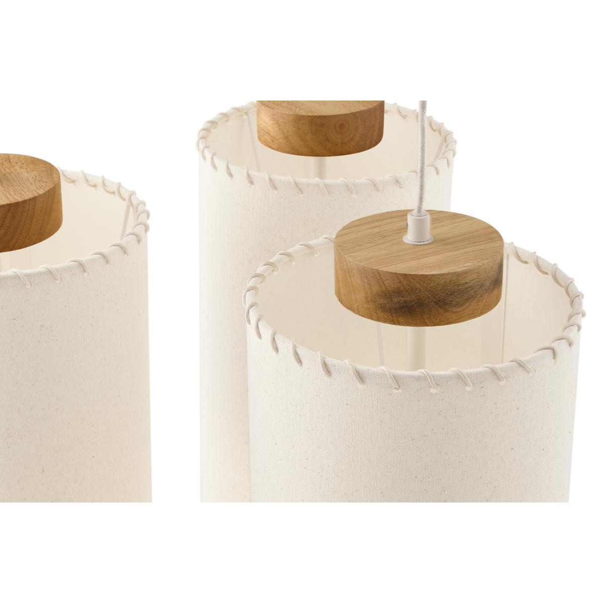 Neutra Cluster Pendant Lamp, Natural Stain Wood & Textured Fabric – image 5