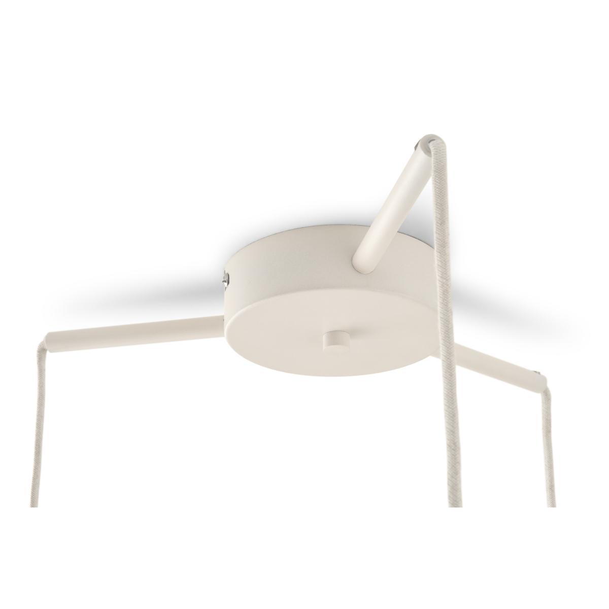 Neutra Cluster Pendant Lamp, Natural Stain Wood & Textured Fabric – image 6