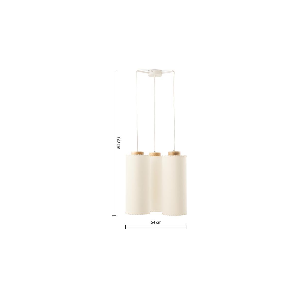 Neutra Cluster Pendant Lamp, Natural Stain Wood & Textured Fabric – image 8