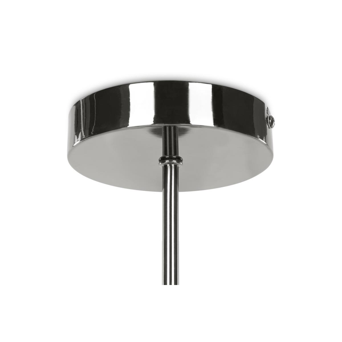 Globe Large Flush Pendant, Black Nickel and Frosted Glass – image 6