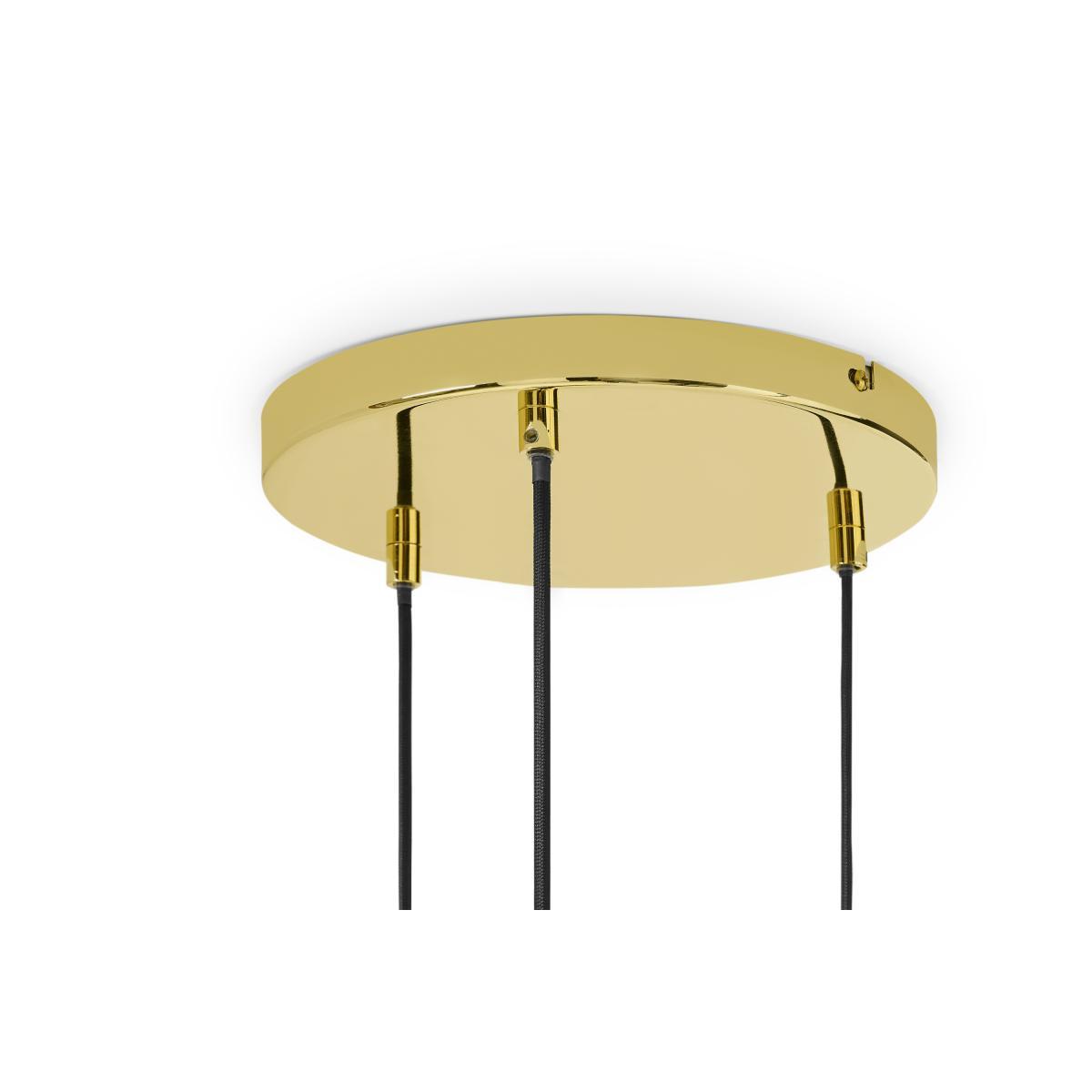 Lykke 3 Light Cluster Chandelier Pendant, Green Multi & Brass – image 6