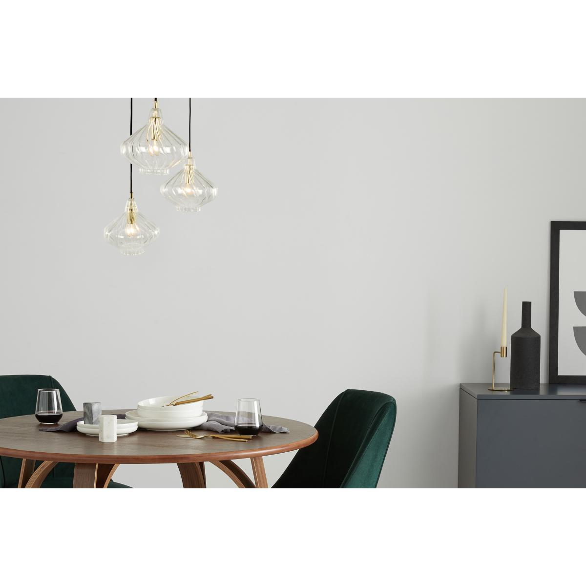 Kaleido Cluster Pendant Light, Clear Glass and Brass – image 4