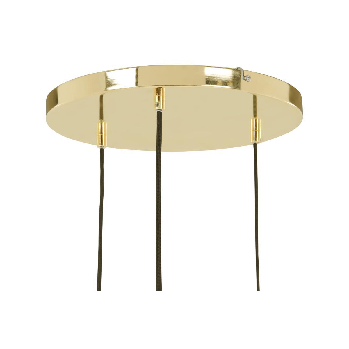 Kaleido Cluster Pendant Light, Clear Glass and Brass – image 7