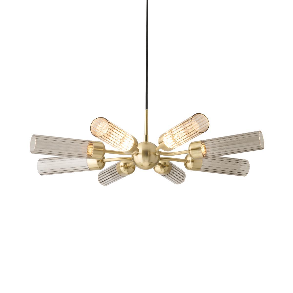 Verona LED Pendant Ceiling Light, Brushed Brass & Smoked Glass – image 2