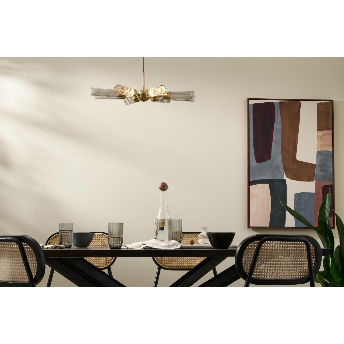 Verona LED Pendant Ceiling Light, Brushed Brass & Smoked Glass – image 4