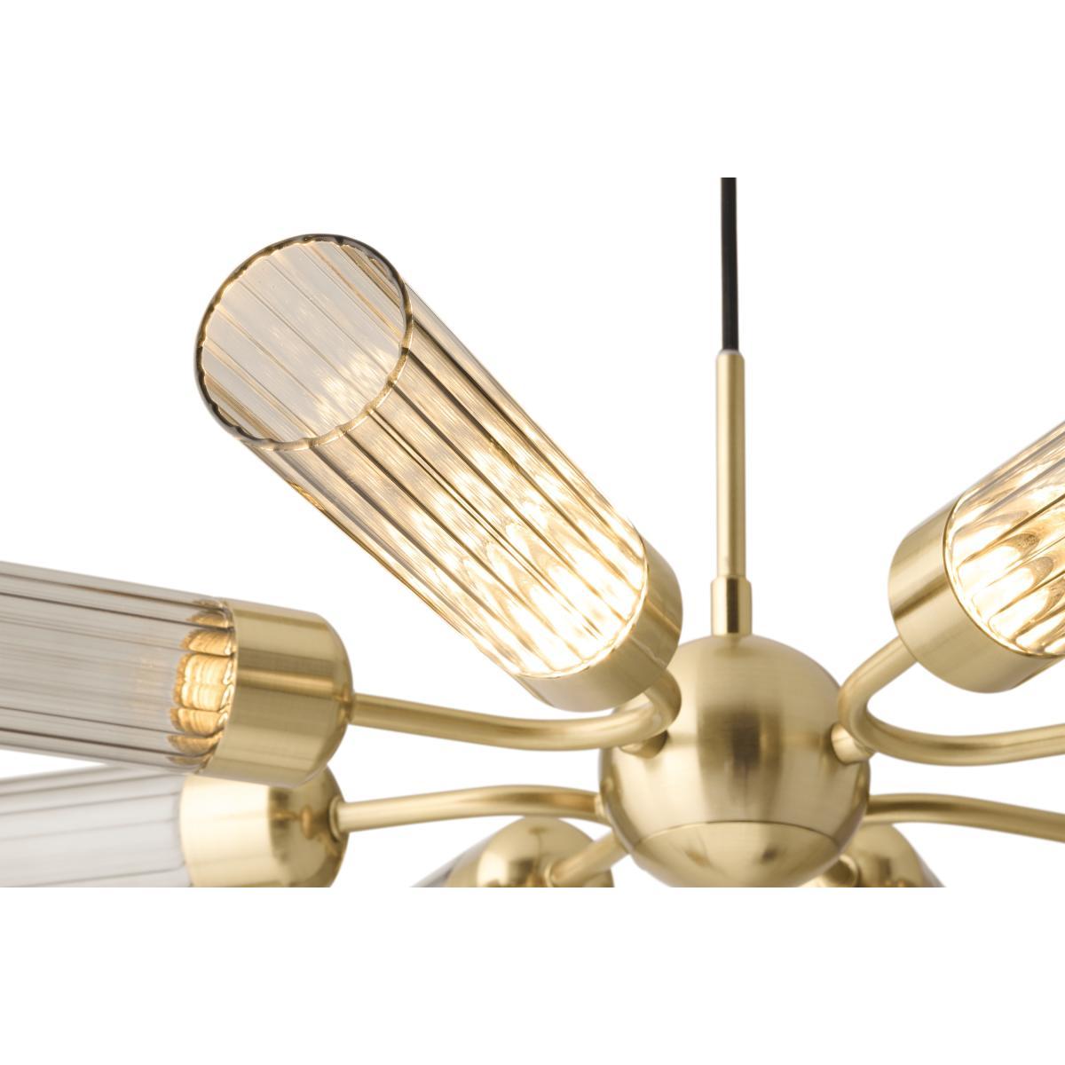 Verona LED Pendant Ceiling Light, Brushed Brass & Smoked Glass – image 6