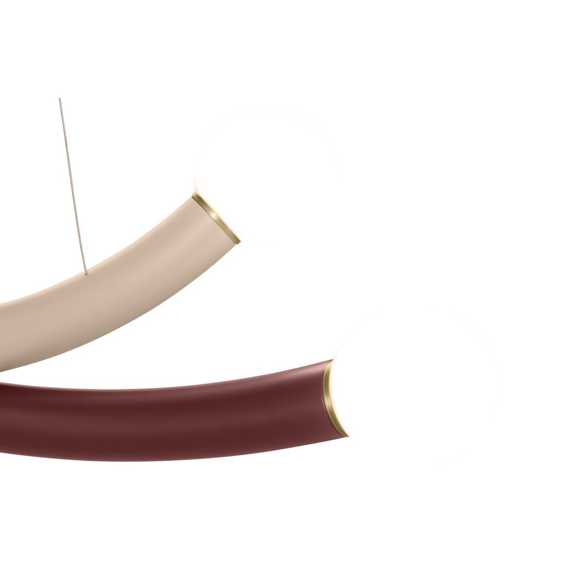 Naila Pendant Ceiling Light, Burgundy & Ivory – image 6