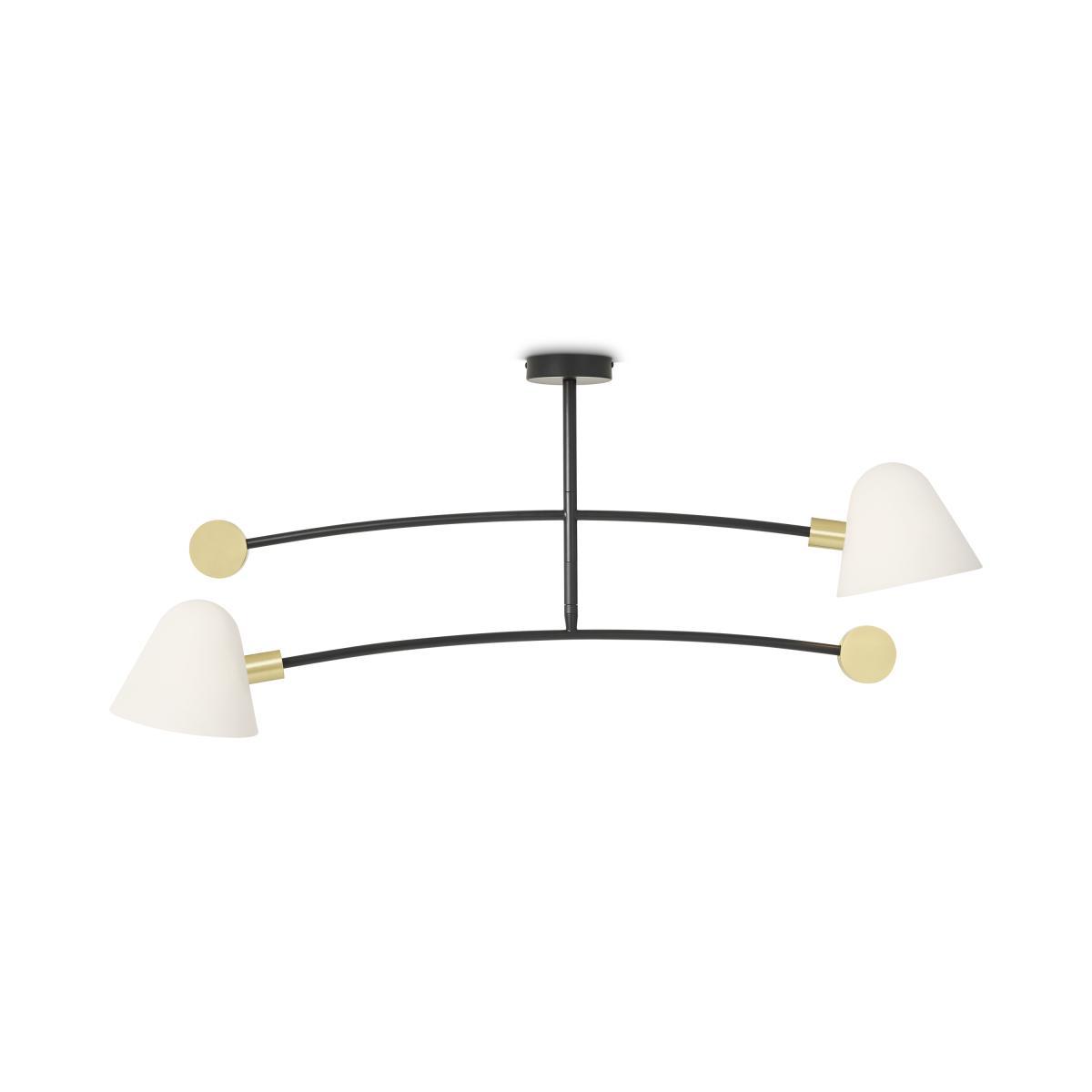 Calico Pendant Lamp, Black & Brass – image 2