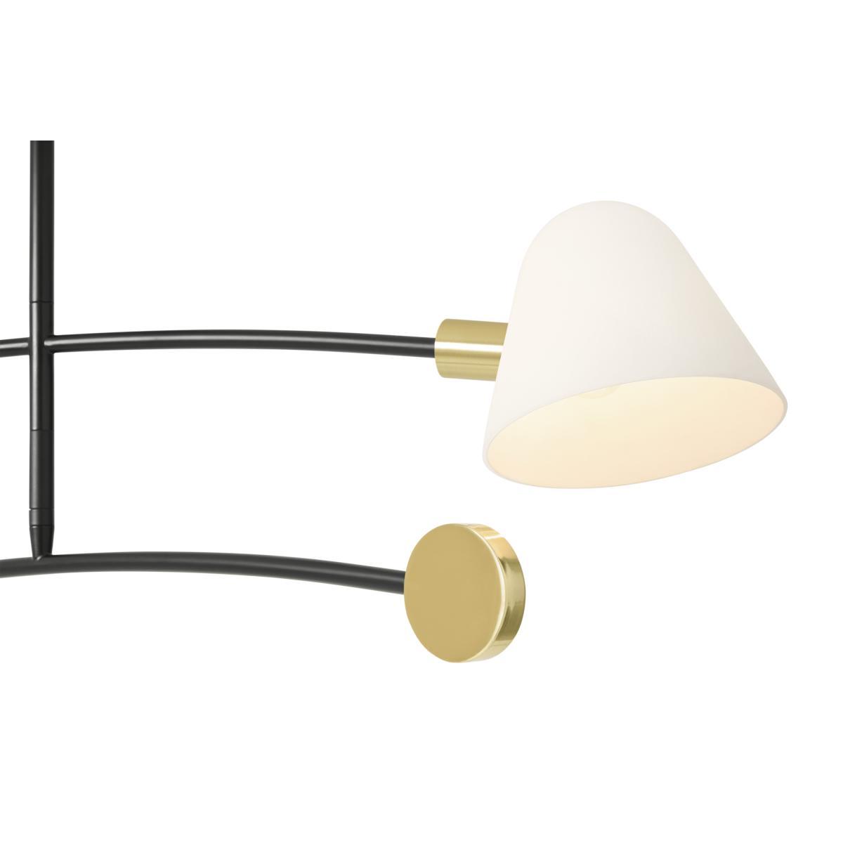 Calico Pendant Lamp, Black & Brass – image 3