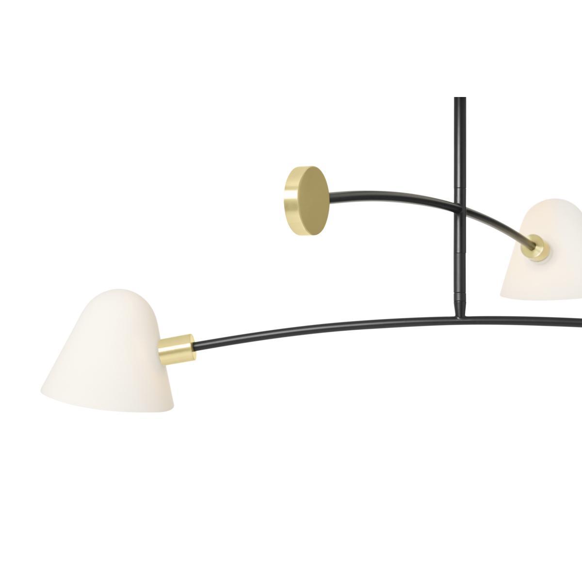 Calico Pendant Lamp, Black & Brass – image 5