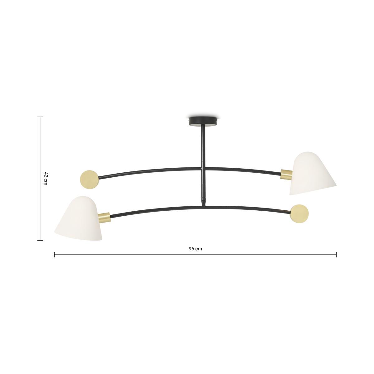 Calico Pendant Lamp, Black & Brass – image 7