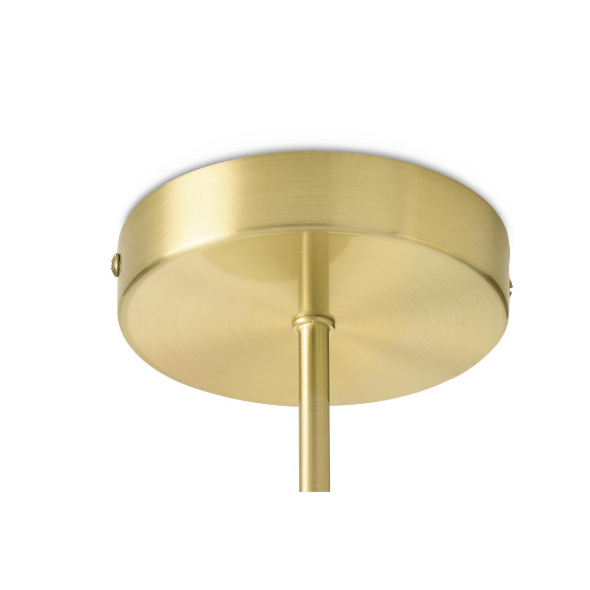 Globe Flush Pendant, Brushed Brass & Opal Glass – image 6