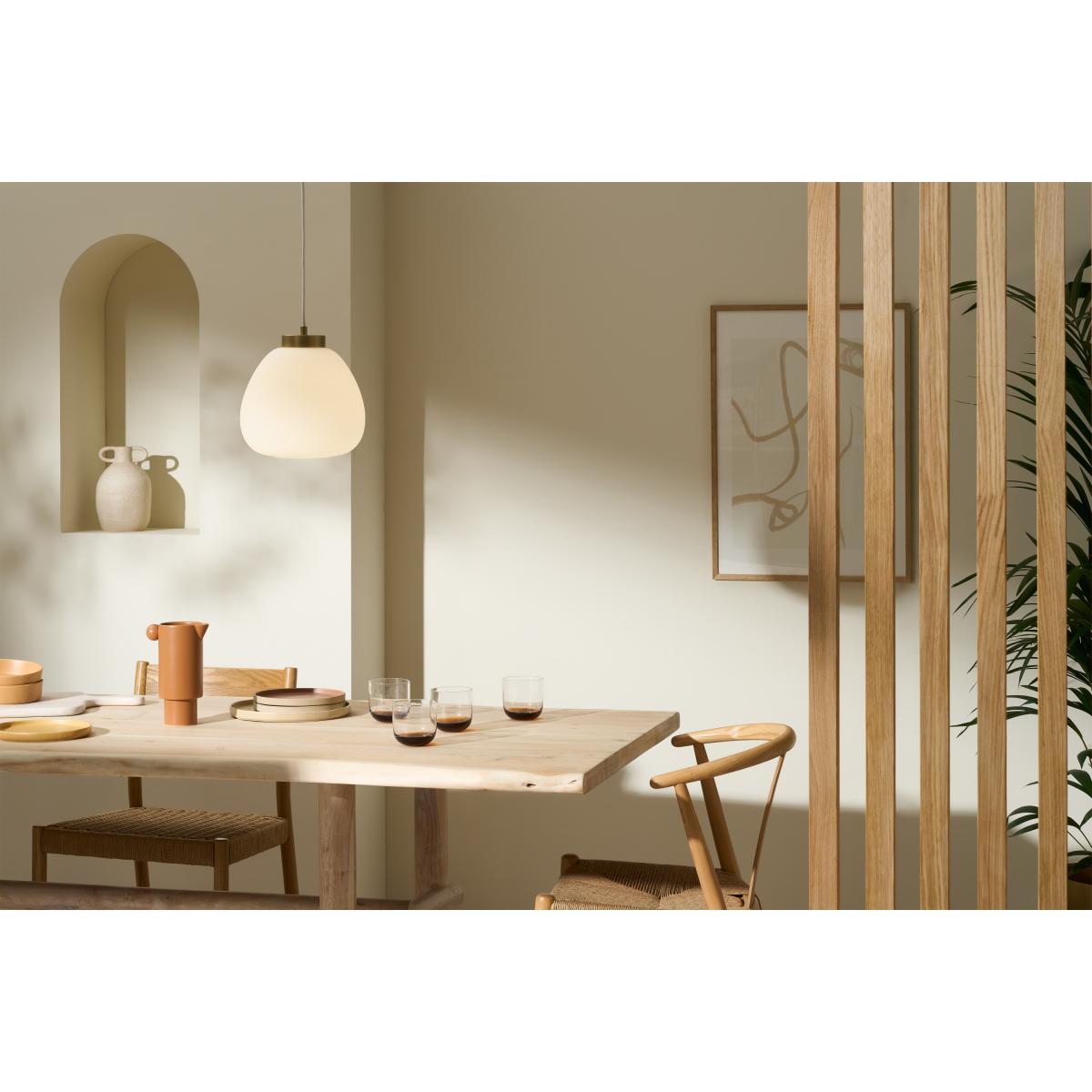 Fifi Glass Ceiling Light, Opal Glass & Brushed Brass – image 3