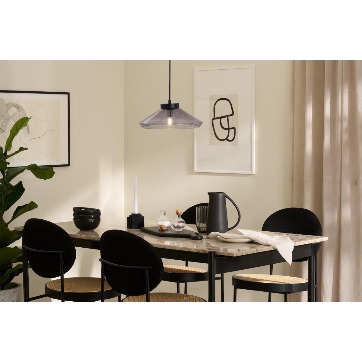 Rosu Ceiling Light, Smoked Glass & Black – image 3