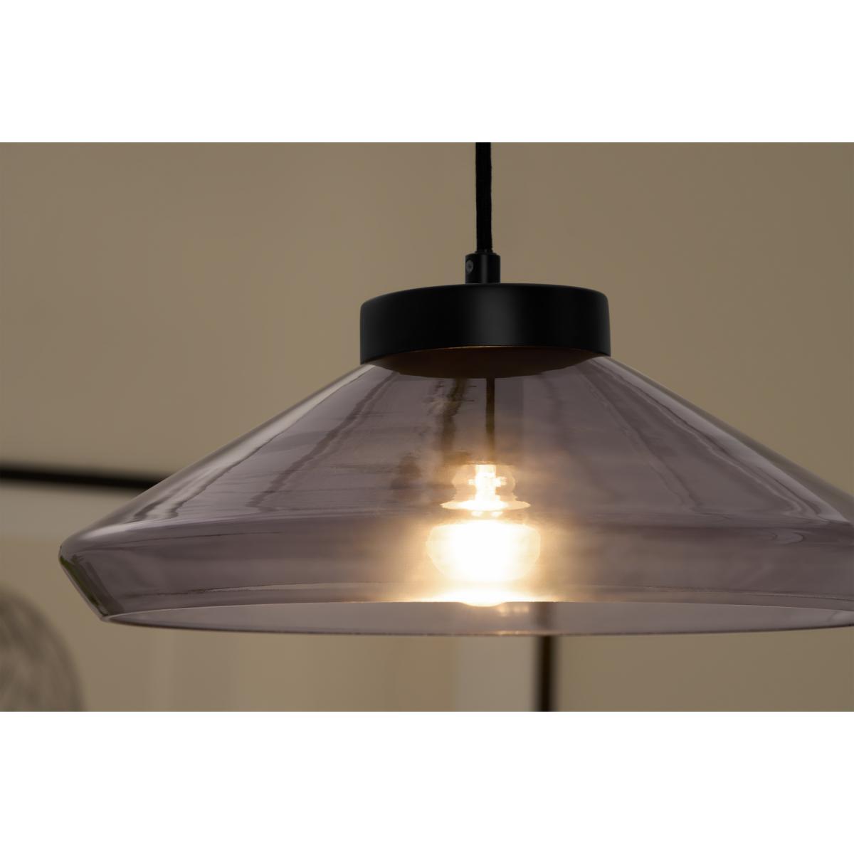 Rosu Ceiling Light, Smoked Glass & Black – image 4