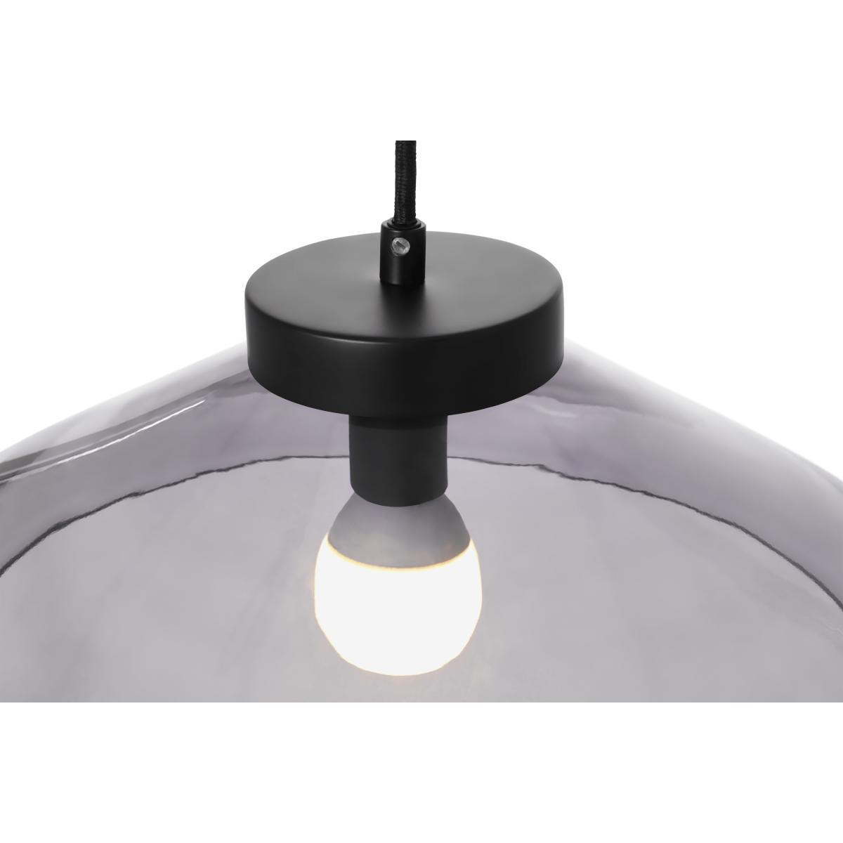 Rosu Ceiling Light, Smoked Glass & Black – image 6