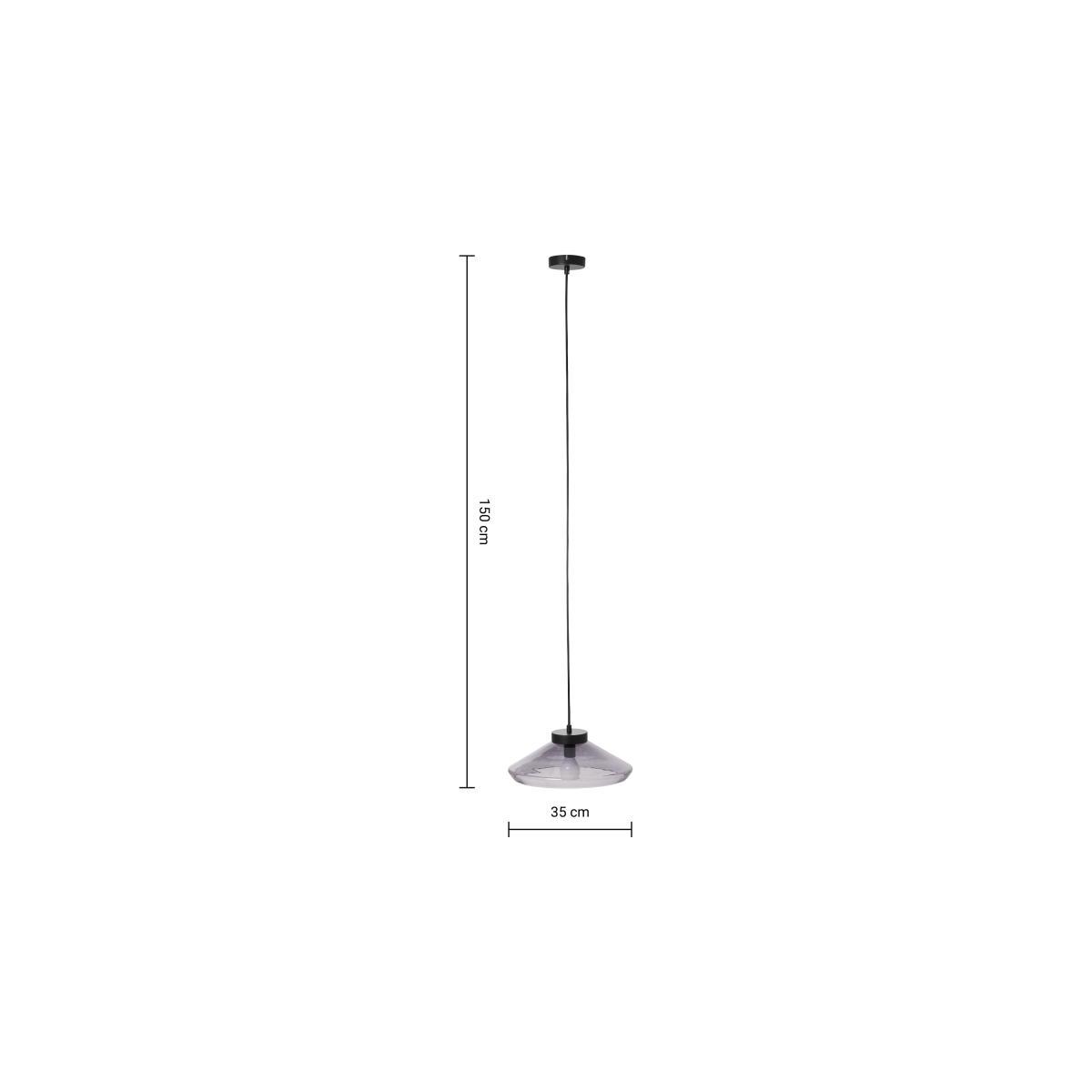 Rosu Ceiling Light, Smoked Glass & Black – image 7