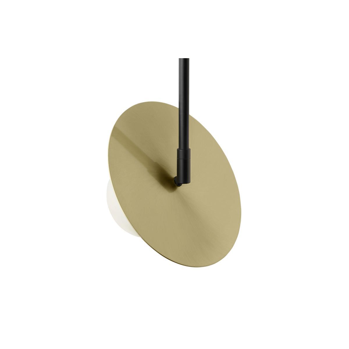 Amira Disc Pendant Lamp, Opal Glass & Brass – image 7