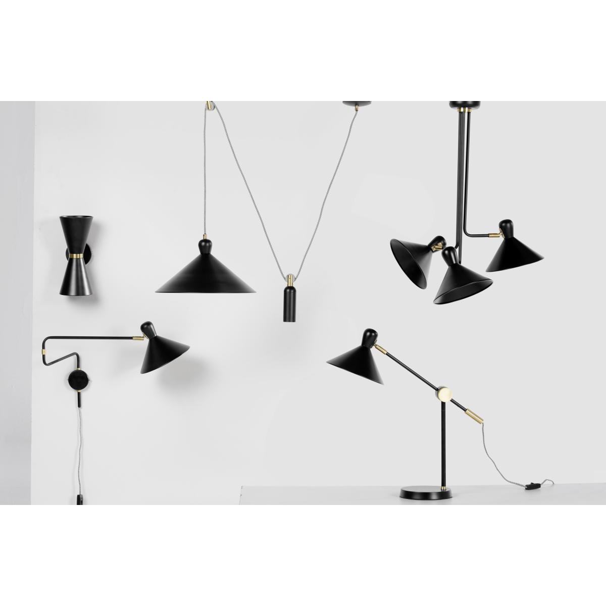 Ogilvy Rise and Fall Pendant, Matt Black and Antique Brass – image 4