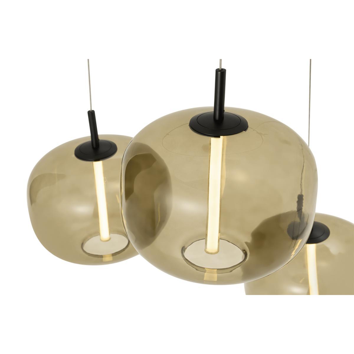 Olney Cluster Pendant Lamp, Champagne Glass & Matte Black Metal – image 5