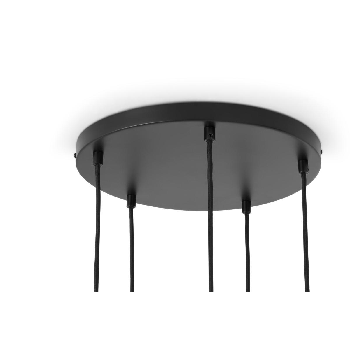 Ayala 5 Cluster Light, Black & Brass – image 6