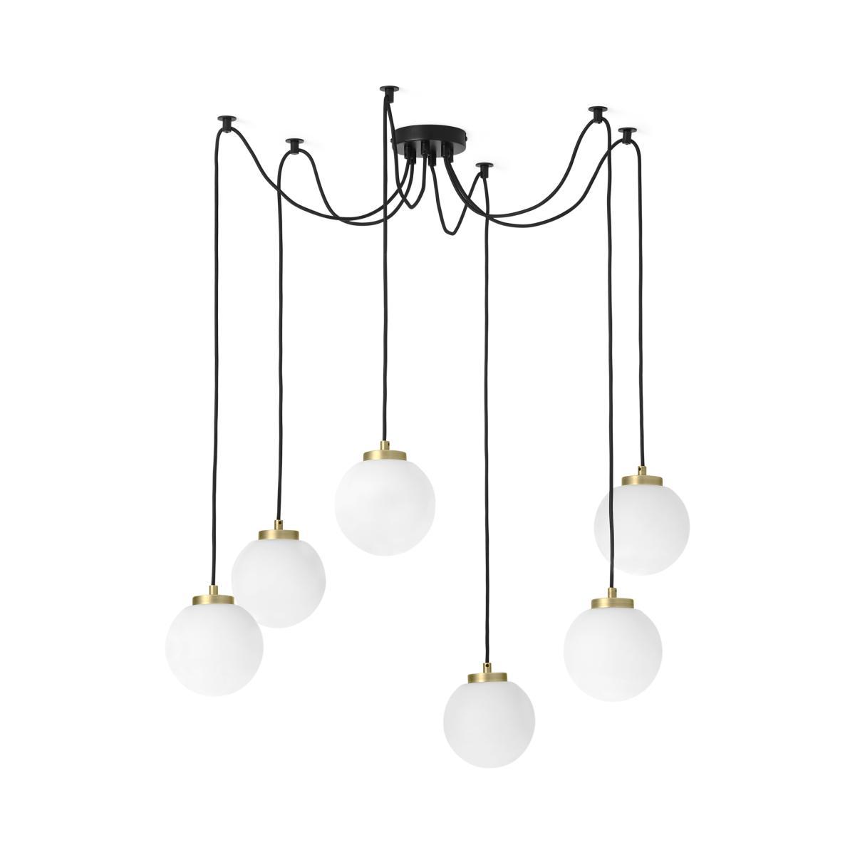 Nyro Chandelier Lamp, Black & Antique Brass – image 2