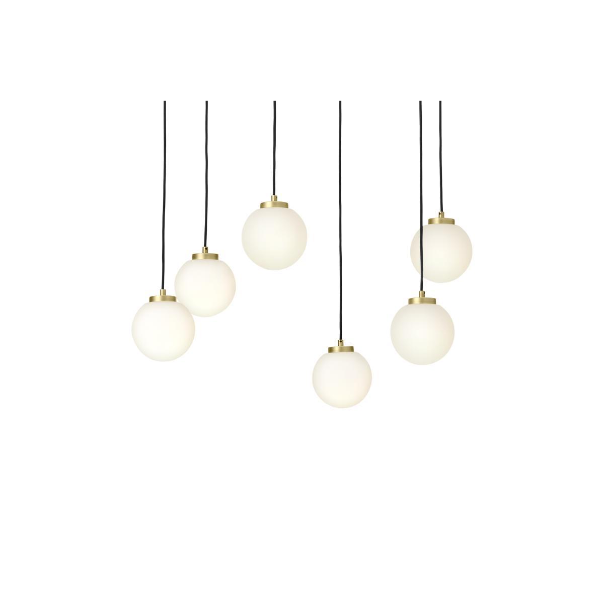 Nyro Chandelier Lamp, Black & Antique Brass – image 3