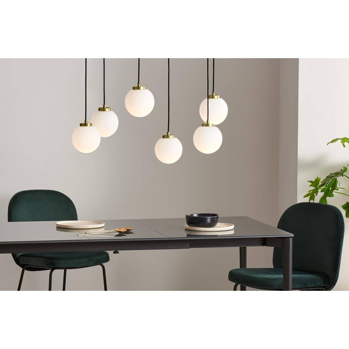 Nyro Chandelier Lamp, Black & Antique Brass – image 4