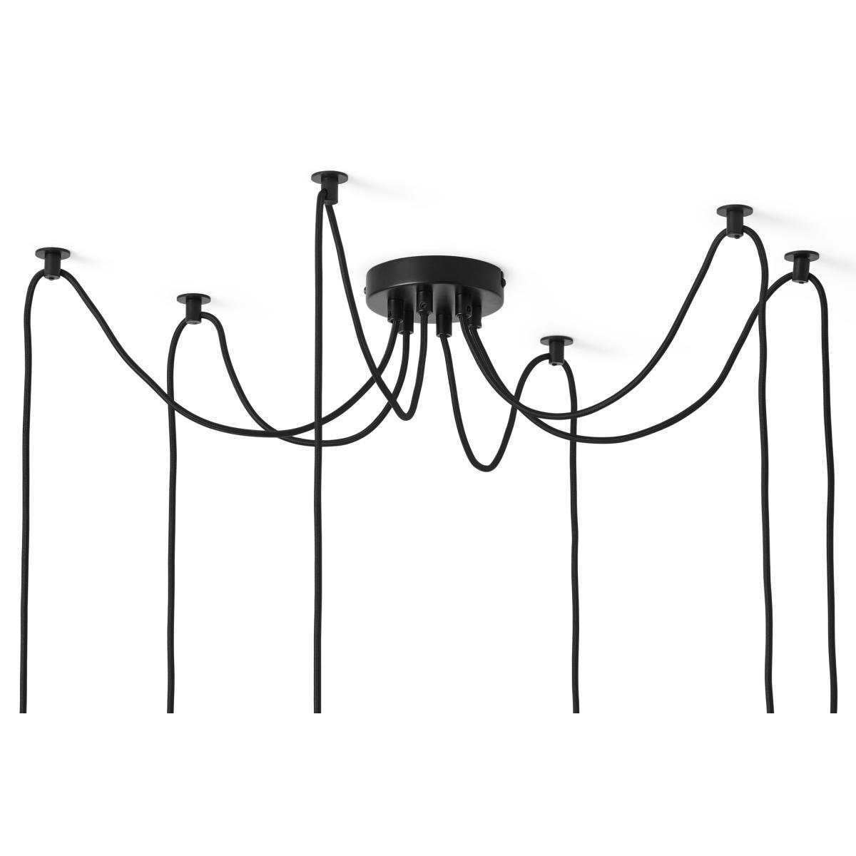 Nyro Chandelier Lamp, Black & Antique Brass – image 7