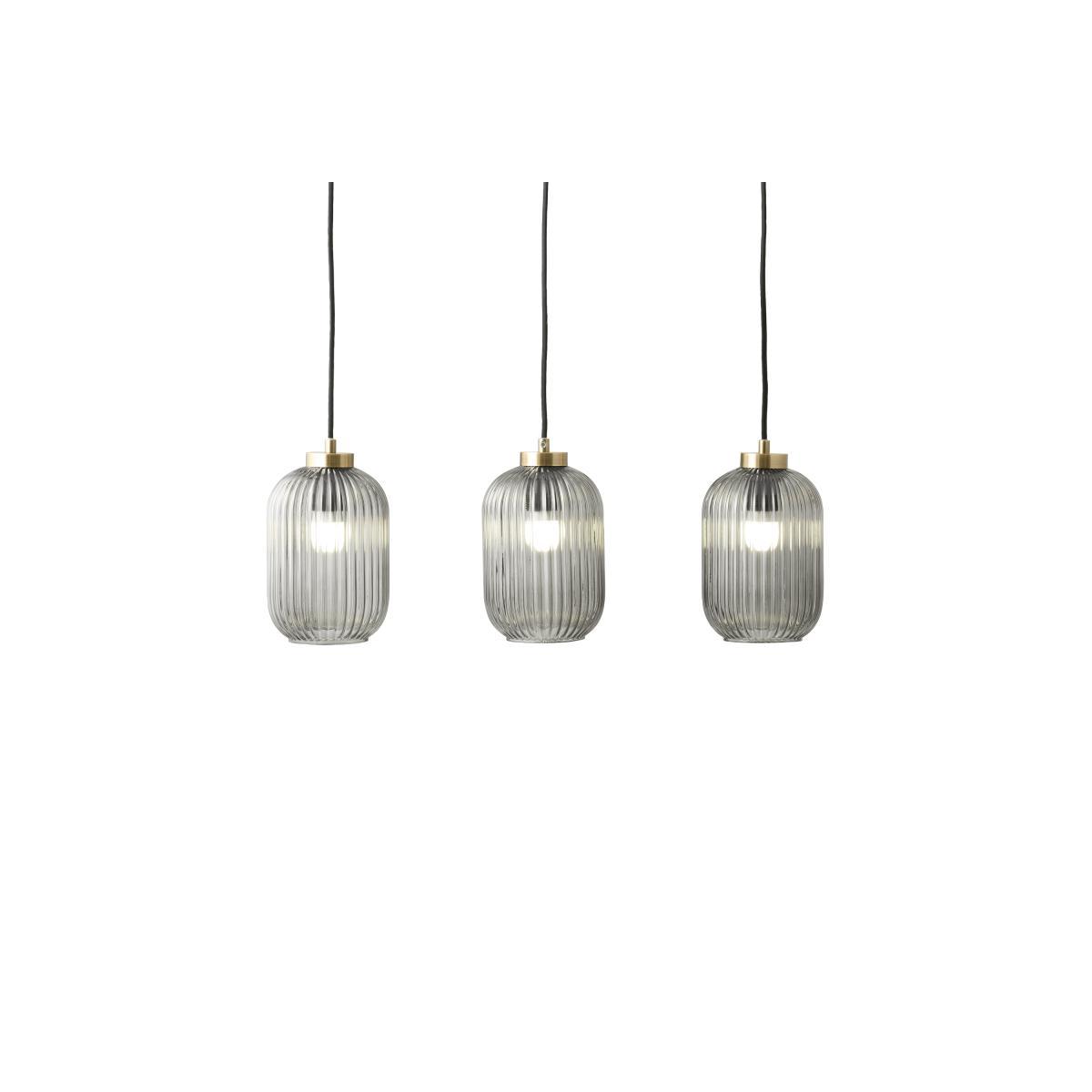 Briz Diner Pendant Light, Grey Glass – image 2